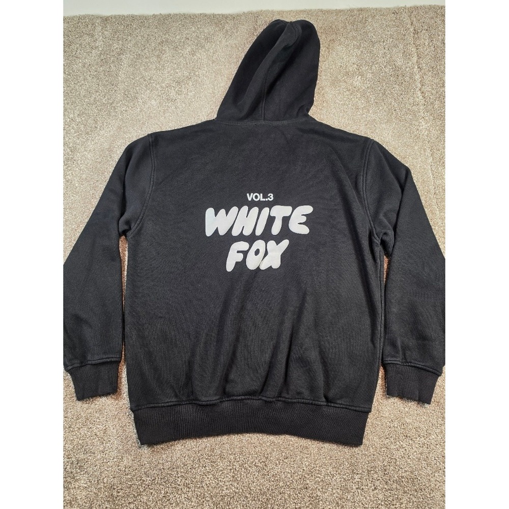 White Fox Boutique Vol 3 Hoodie Black Puff Print Logo Unisex M/L